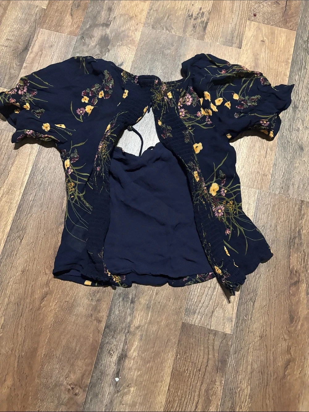 Reformation Floral Puff Sleeve Blouse